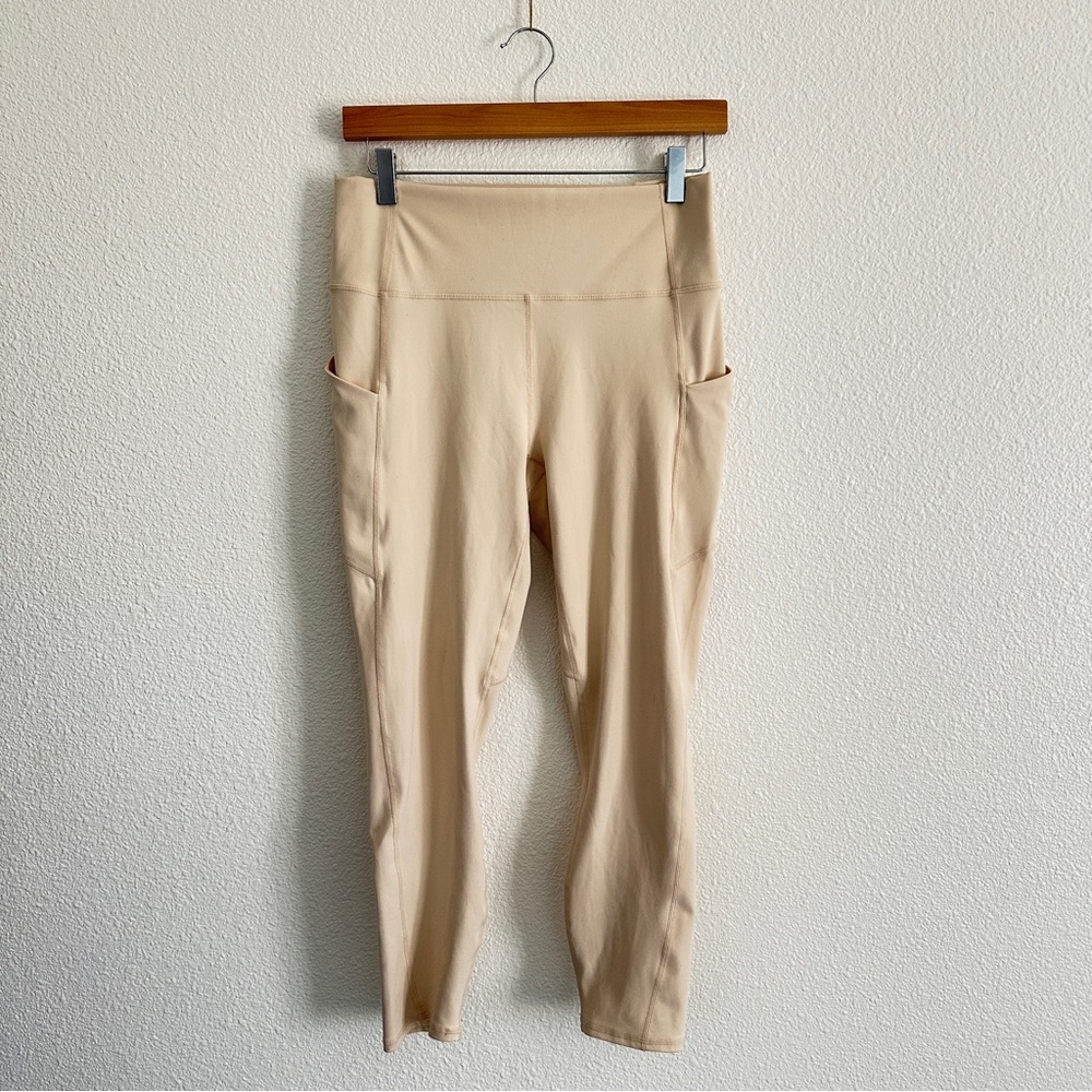 Fabletics Pure Luxe Cream Colored Women's Leggings Large